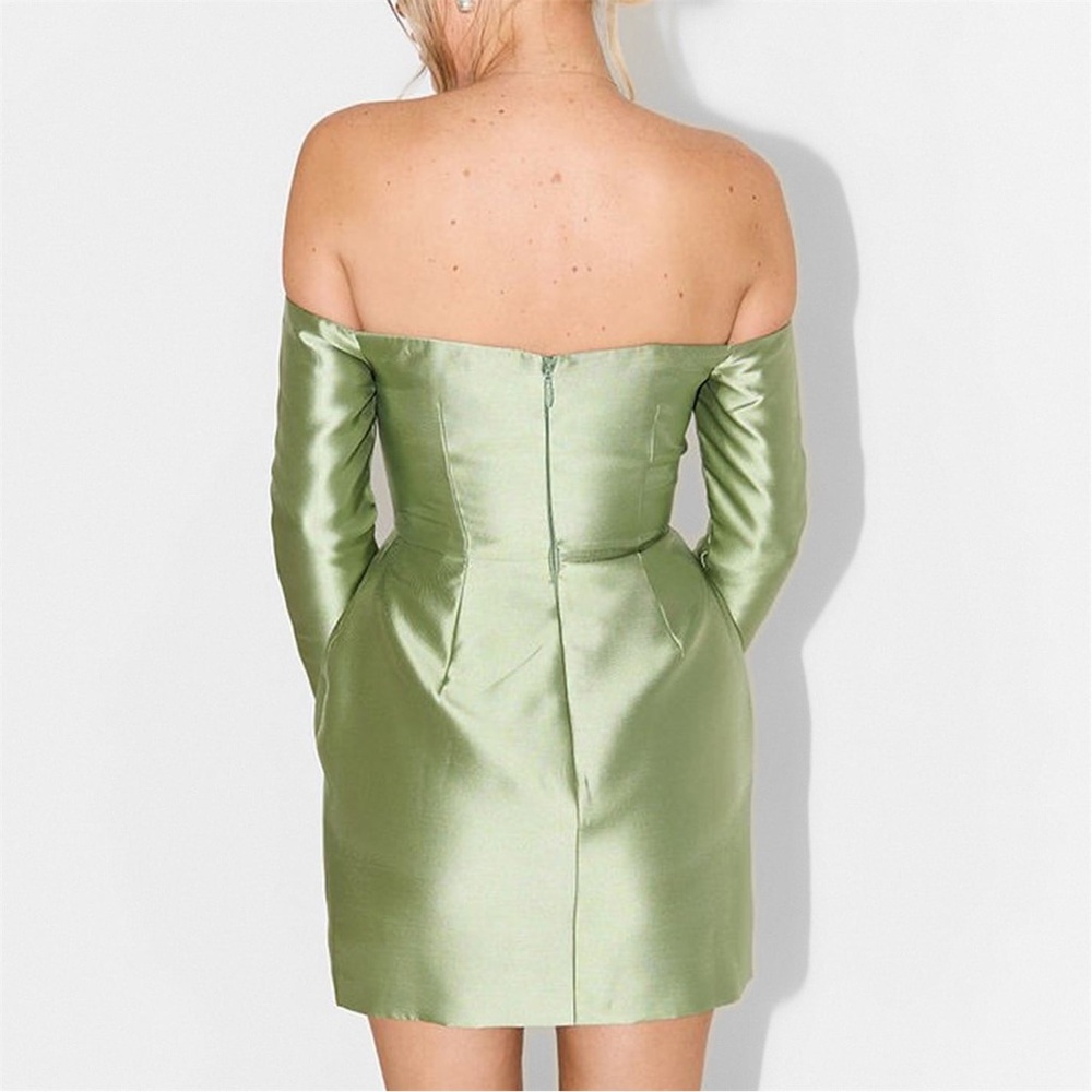 NWT odd muse Ultimate Muse Tulip Skirt Mini Dress in Green Sage Cactus Lilypad - Picture 4 of 10
